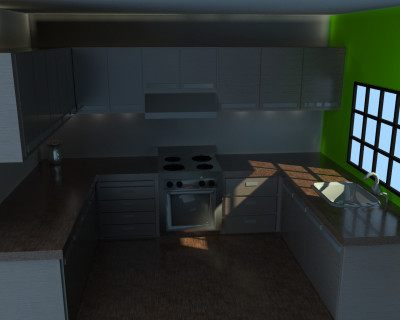 kitchen 3d obj - Kitchen by 3DUniverse Pro